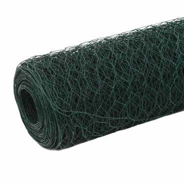 vidaXL Συρματόπλεγμα Εξάγωνο Πράσινο 25x1,5 μ. Ατσάλι με Επικάλυψη PVC 25x1,5 μ. (MxΥ)</li><li>Μήκος ματιού: 25 χιλ.</li><li>Διάμετρος ρολού: 13cm