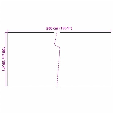 vidaXL Διαχωριστικό Βεράντας Καφέ & Μαύρο 500x100cm Συνθετικό Ρατάν