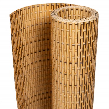 vidaXL Διαχωριστικό Βεράντας Ανοιχτό Καφέ 600x90cm Συνθετικό Ρατάν
