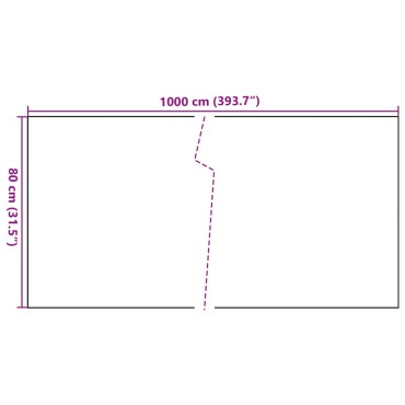 vidaXL Διαχωριστικό Βεράντας Ανοιχτό Καφέ 1000x80cm Συνθετικό Ρατάν