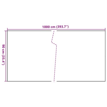 vidaXL Διαχωριστικό Βεράντας Μαύρο 1000x90cm από Συνθετικό Ρατάν