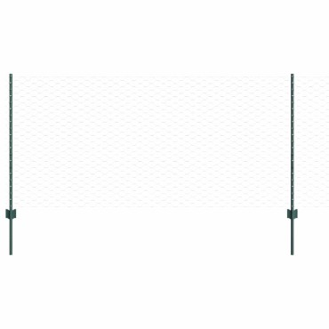 vidaXL Εξαγωνική Φράχτη με Στύλο 25x1 m PVC-Επικαλυμμένο Ατσάλι