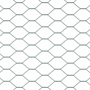 vidaXL Εξαγωνική Φράχτη με Στύλο 25x1 m PVC-Επικαλυμμένο Ατσάλι