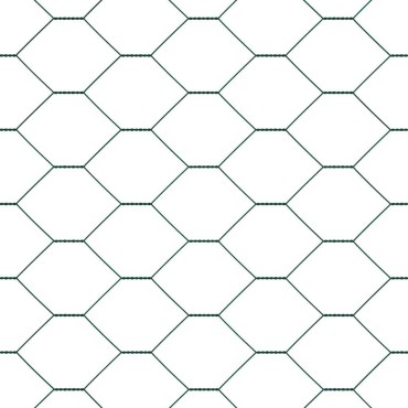 vidaXL Εξαγωνική Φράχτη με Στύλο 25x0,5 m PVC-Επικαλυμμένο Ατσάλι
