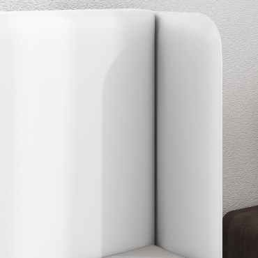 vidaXL Αυτί Κεφαλής Λευκό 40,5 x 40,5 x 4 εκ PVC