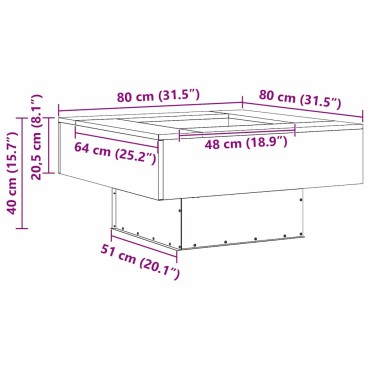 vidaXL Φωτιά σε μπολ Μαύρο 80 x 80 x 40 cm Ατσάλι Σκληρυθέν στον Αέρα