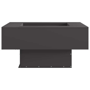 vidaXL Φωτιά σε μπολ Μαύρο 80 x 80 x 40 cm Ατσάλι Σκληρυθέν στον Αέρα
