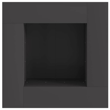 vidaXL Φωτιά σε μπολ Μαύρο 80 x 80 x 40 cm Ατσάλι Σκληρυθέν στον Αέρα