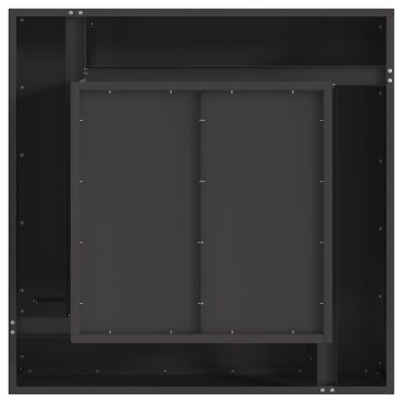 vidaXL Φωτιά σε μπολ Μαύρο 80 x 80 x 40 cm Ατσάλι Σκληρυθέν στον Αέρα