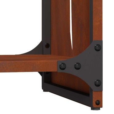 Ράφι για καυσόξυλα vidaXL 40x30x80 cm Ατσάλι σκληρυθέν στον αέρα