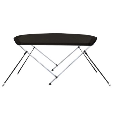 vidaXL Τέντα Σκάφους με 2 Αψίδες Μαύρη 150x120x110 εκ.
