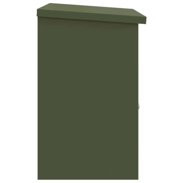 vidaXL Θυρίδα Πακέτων με αποθήκευση Λαδί 47,5 x 38 x 59 εκ. Ατσάλι