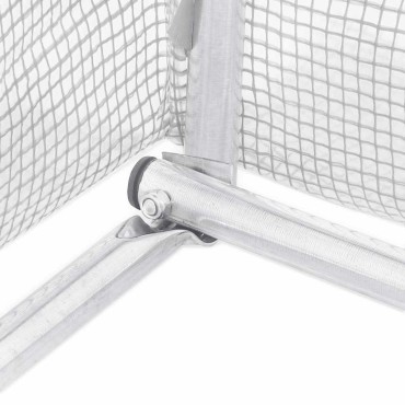 vidaXL Θερμοκήπιο με Ατσάλινο Πλαίσιο Λευκό 120 μ² 24 x 5 x 2,3 μ.
