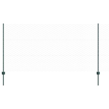 vidaXL Εξαγωνική Φράχτη με Στύλο 25x1,2 μ PVC-Επικαλυμμένο Ατσάλι