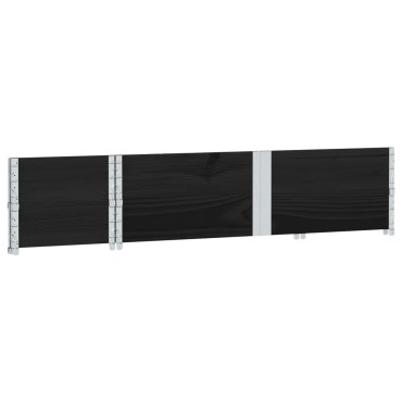 vidaXL Κολάρα Παλέτας 2 τεμ. Μαύρο 150x50 εκ. από Μασίφ Ξύλο Πεύκου