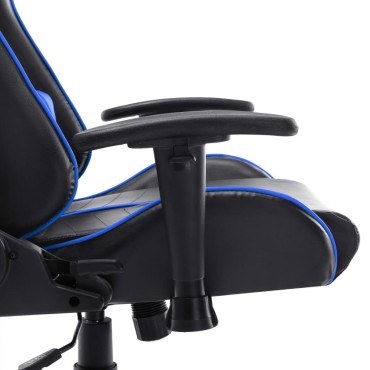 vidaXL Καρέκλα Gaming Μαύρο/Μπλε από Συνθετικό Δέρμα 37x51cm 1 τεμ.