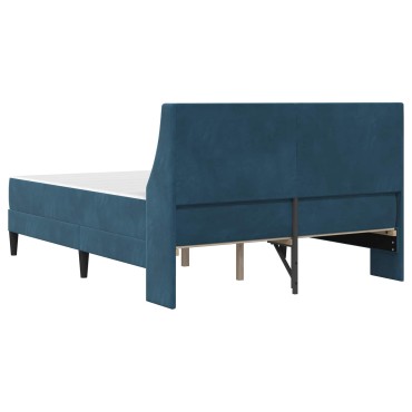 vidaXL Σκελετός κρεβατιού με στρώμα Μπλε 120 x 200 cm Βελούδο