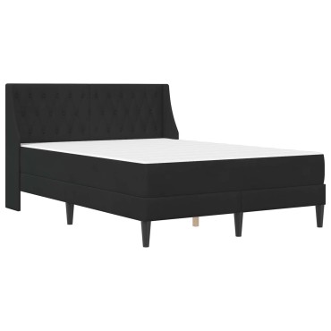 vidaXL Σκελετός κρεβατιού με στρώμα Μαύρο 140 x 200 cm Βελούδο