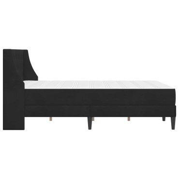 vidaXL Σκελετός κρεβατιού με στρώμα Μαύρο 140 x 200 cm Βελούδο