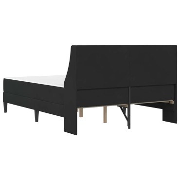 vidaXL Σκελετός κρεβατιού με στρώμα Μαύρο 140 x 200 cm Βελούδο