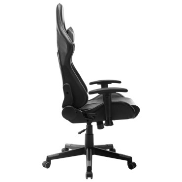 vidaXL Καρέκλα Gaming Μαύρη / Γκρι από Συνθετικό Δέρμα 37x51cm 1 τεμ.