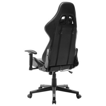 vidaXL Καρέκλα Gaming Μαύρη / Γκρι από Συνθετικό Δέρμα 37x51cm 1 τεμ.