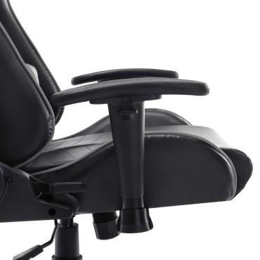 vidaXL Καρέκλα Gaming Μαύρη / Γκρι από Συνθετικό Δέρμα 37x51cm 1 τεμ.