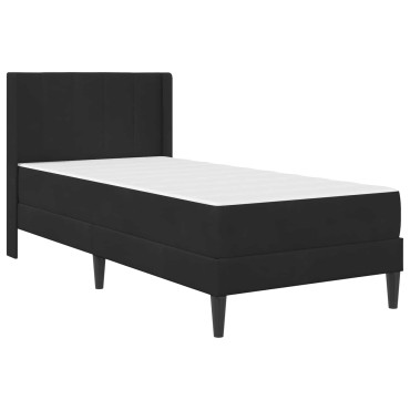 vidaXL Σκελετός κρεβατιού με στρώμα Μαύρο 80 x 200 cm Βελούδο