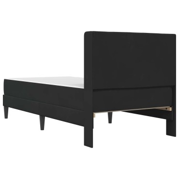 vidaXL Σκελετός κρεβατιού με στρώμα Μαύρο 80 x 200 cm Βελούδο