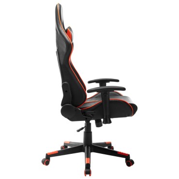 vidaXL Καρέκλα Gaming Μαύρη / Πορτοκαλί από Συνθετικό Δέρμα 37x51cm 1 τεμ.