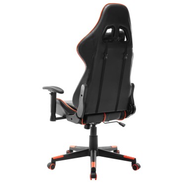 vidaXL Καρέκλα Gaming Μαύρη / Πορτοκαλί από Συνθετικό Δέρμα 37x51cm 1 τεμ.