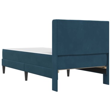vidaXL Σκελετός κρεβατιού με στρώμα Μπλε 100 x 200 cm Βελούδο