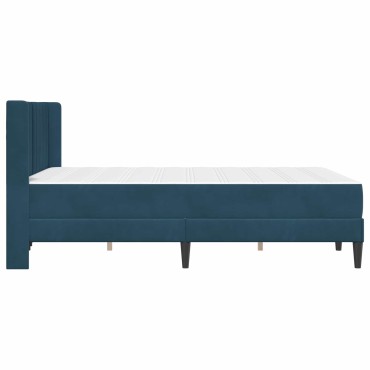 vidaXL Σκελετός κρεβατιού με στρώμα Μπλε 120 x 200 cm Βελούδο