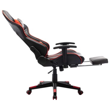 vidaXL Καρέκλα Gaming με Υποπόδιο Μαύρο / Κόκκινο από Συνθετικό Δέρμα 37x51cm 1 τεμ.