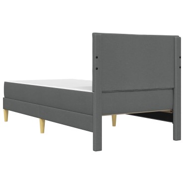 vidaXL Σκελετός Κρεβατιού Σκούρο Γκρι 90 x 190 cm Πολυεστέρας