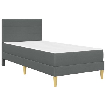 vidaXL Σκελετός Κρεβατιού Σκούρο Γκρι 100 x 200 cm Πολυεστέρας