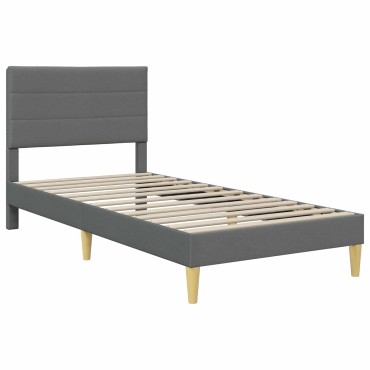 vidaXL Σκελετός Κρεβατιού Σκούρο Γκρι 100 x 200 cm Πολυεστέρας