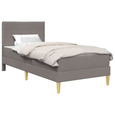 vidaXL Σκελετός Κρεβατιού Taupe 100 x 200 cm Πολυεστέρας