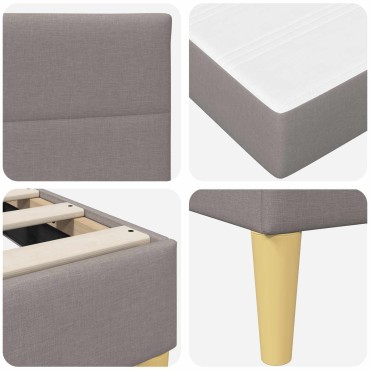 vidaXL Σκελετός Κρεβατιού Taupe 100 x 200 cm Πολυεστέρας