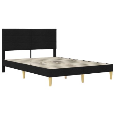 vidaXL Σκελετός Κρεβατιού Μαύρο 140 x 190 cm Πολυεστέρας