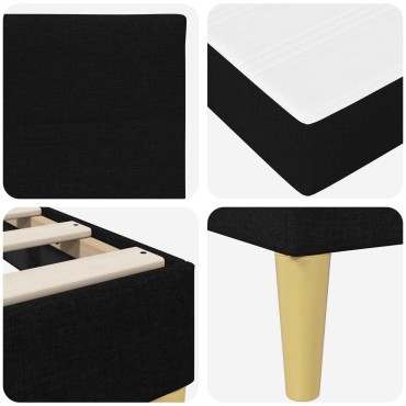 vidaXL Σκελετός Κρεβατιού Μαύρο 140 x 190 cm Πολυεστέρας