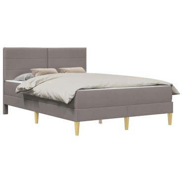 vidaXL Σκελετός Κρεβατιού Taupe 140x190cm Πολυεστέρας