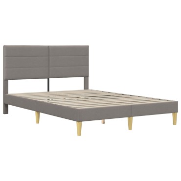 vidaXL Σκελετός Κρεβατιού Taupe 140x190cm Πολυεστέρας