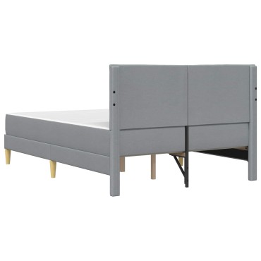 vidaXL Σκελετός Κρεβατιού Ανοιχτό γκρι 140x200cm Πολυεστέρας
