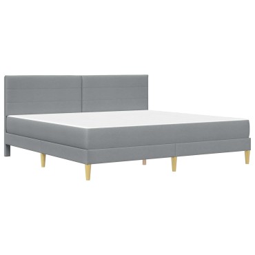 vidaXL Σκελετός Κρεβατιού Ανοιχτό γκρι 180 x 200 cm Πολυεστέρας