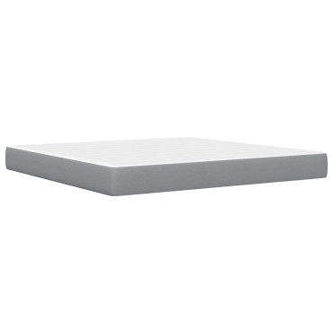 vidaXL Σκελετός Κρεβατιού Ανοιχτό γκρι 180 x 200 cm Πολυεστέρας