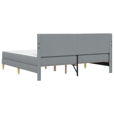 vidaXL Σκελετός Κρεβατιού Ανοιχτό γκρι 180 x 200 cm Πολυεστέρας