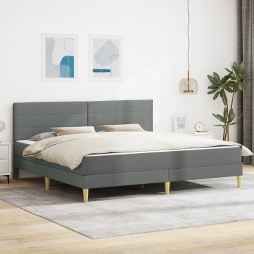 vidaXL Σκελετός Κρεβατιού Σκούρο Γκρι 180x200cm Πολυεστέρας