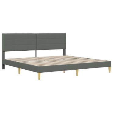 vidaXL Σκελετός Κρεβατιού Σκούρο Γκρι 180x200cm Πολυεστέρας
