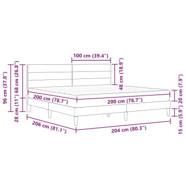 vidaXL Σκελετός Κρεβατιού Ανοιχτό γκρι 200 x 200 cm Πολυεστέρας